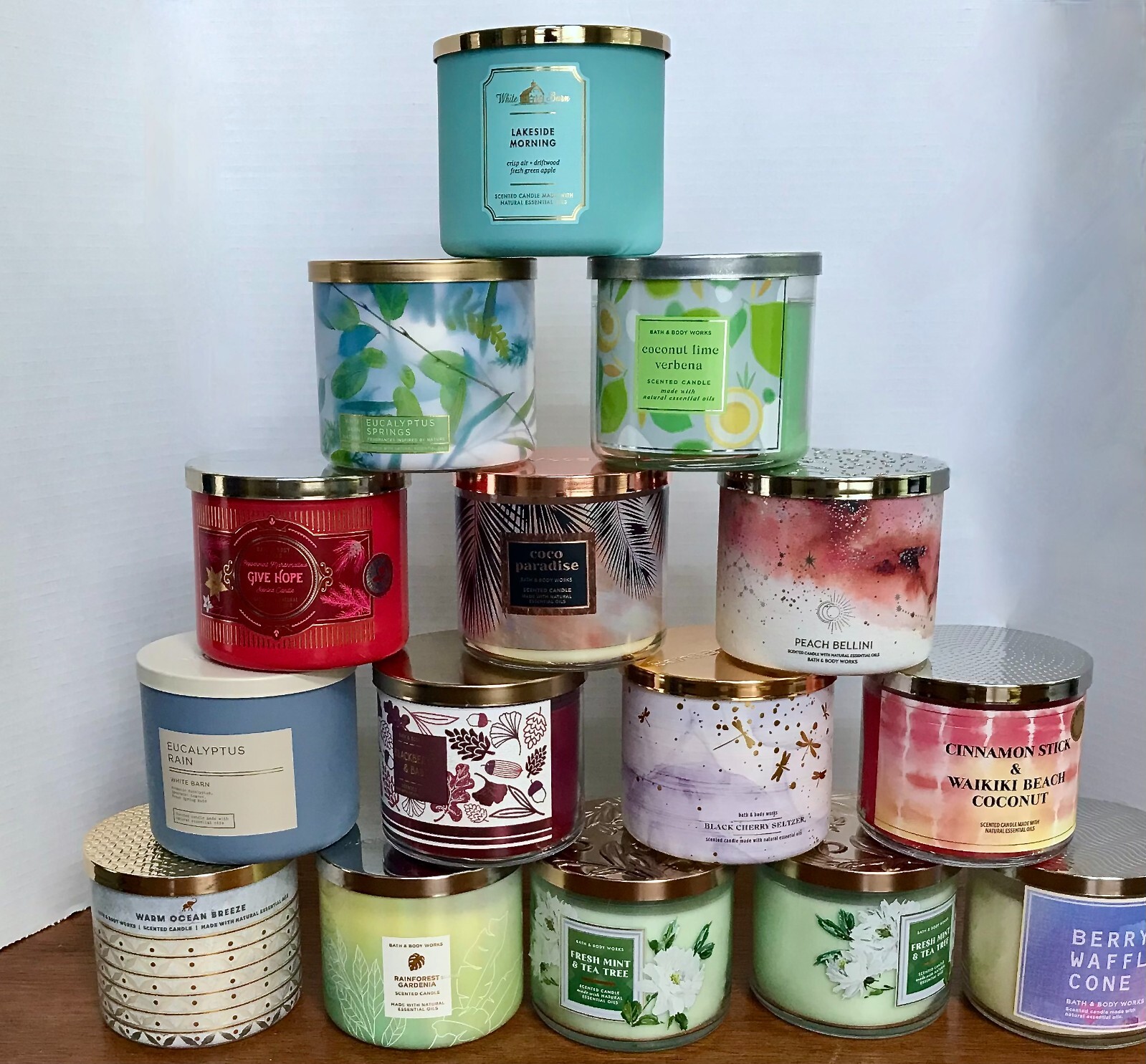 Bath and & Body Works 3 WICK CANDLES 14.5 oz New ~ 15 Selections