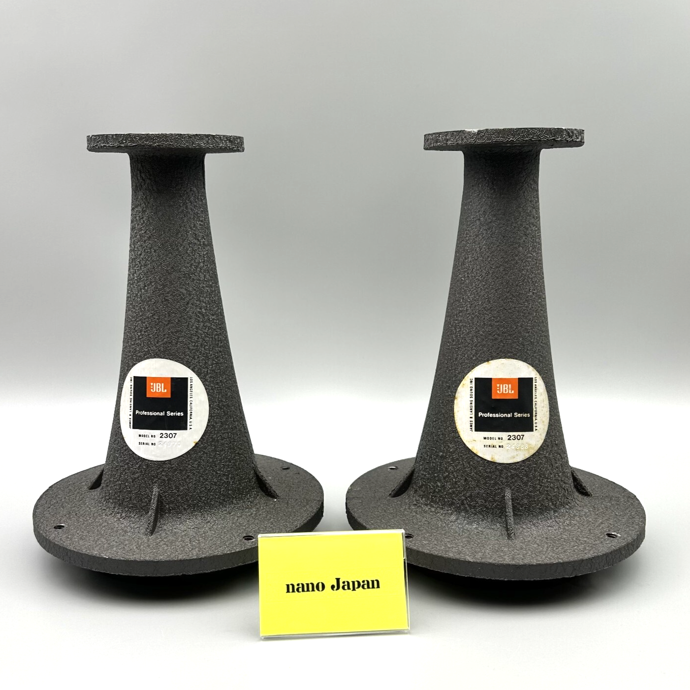 JBL 2307 Straight Exponential Horn Waveguide Speaker Pair Pro