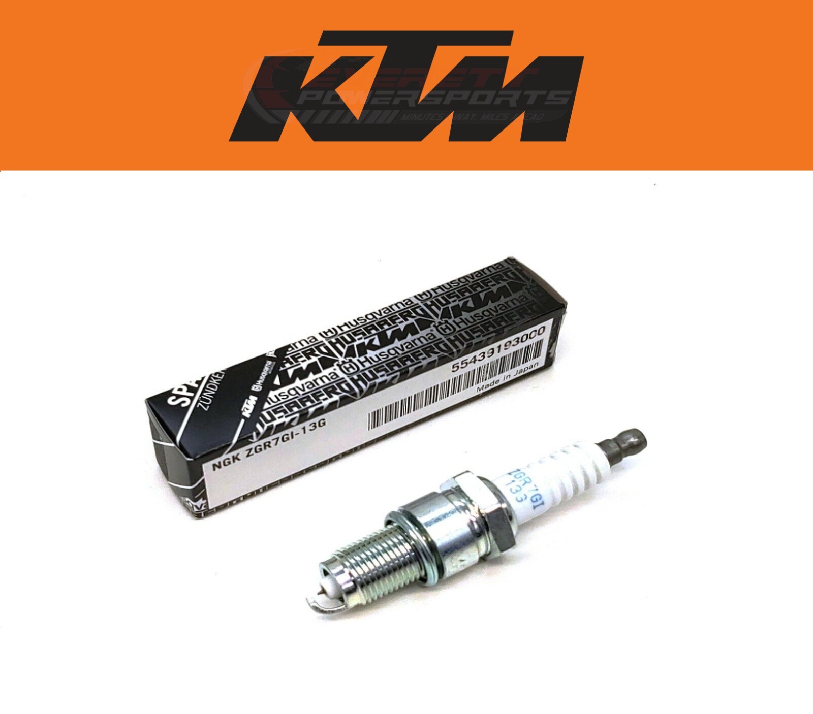 Spark Plug ZGR7GI-13G 2018+ 250 XC-W TPI & 2019+ 300 XCW TPI NGK