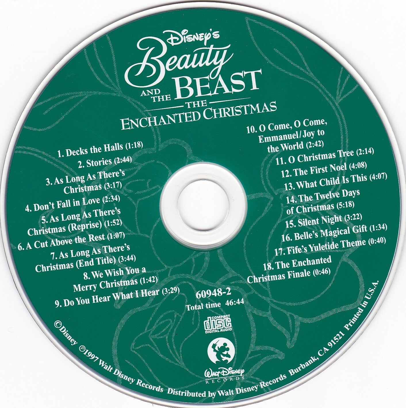 Disney Beauty and the Beast: The Enchanted Christmas (CD, 1997) CD