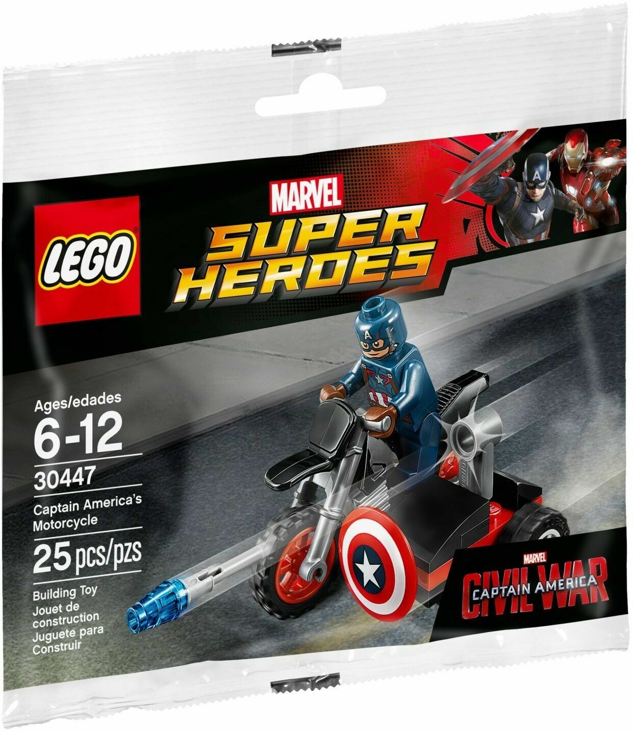 Lego Marvel Civil War Captain America's Motorcycle 30447 Polybag