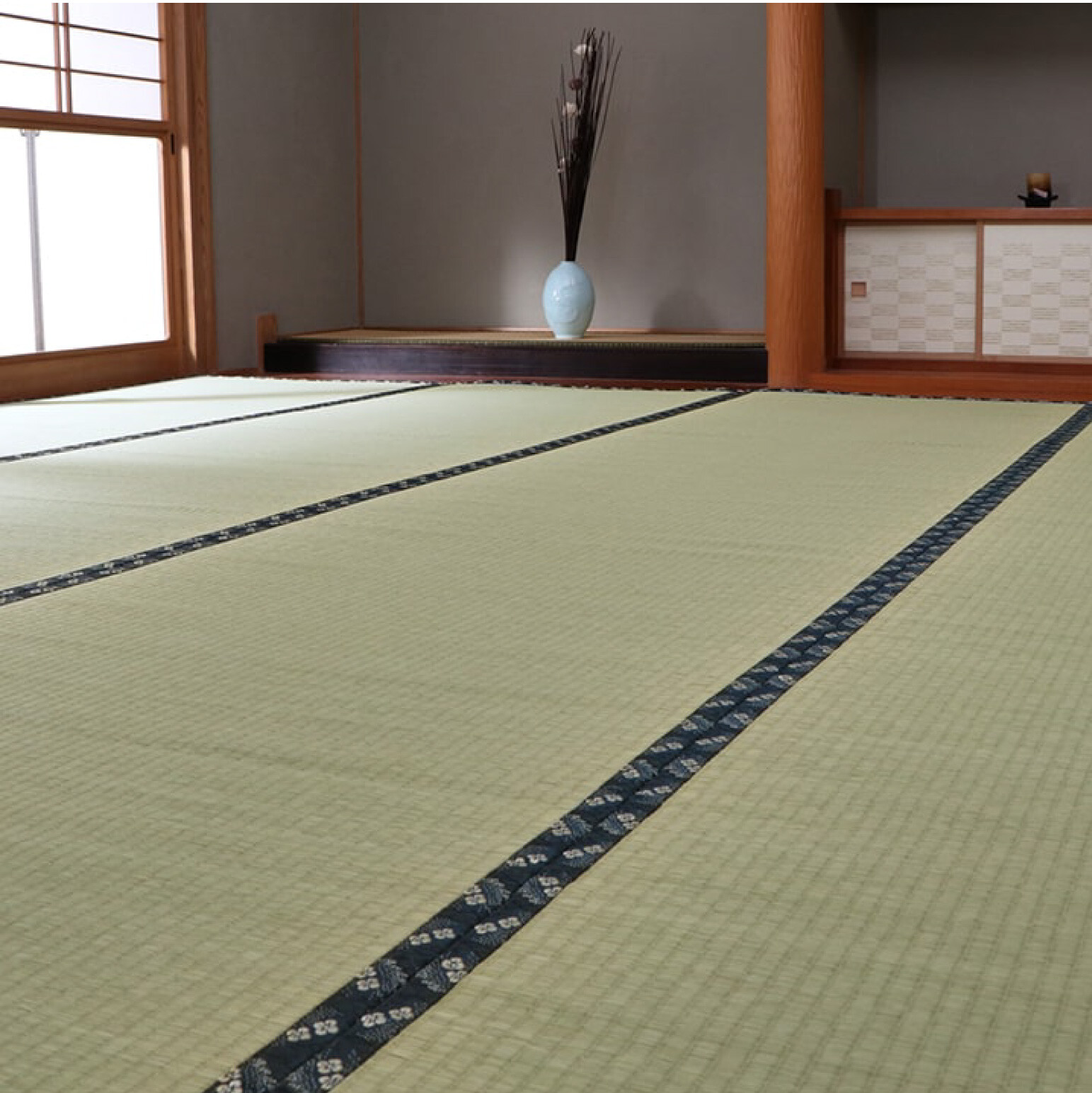 IKEHIKO Tatami Mat 100% Japanese rush grass Rug Goza Floor Green