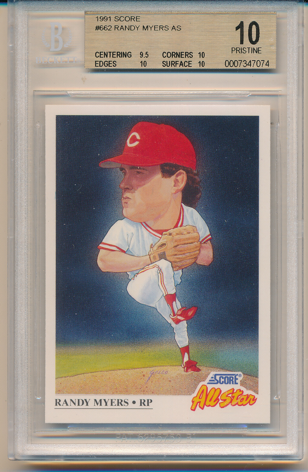 1991 Score Randy Myers (All-Star Card) (#662) BGS10 BGS | eBay