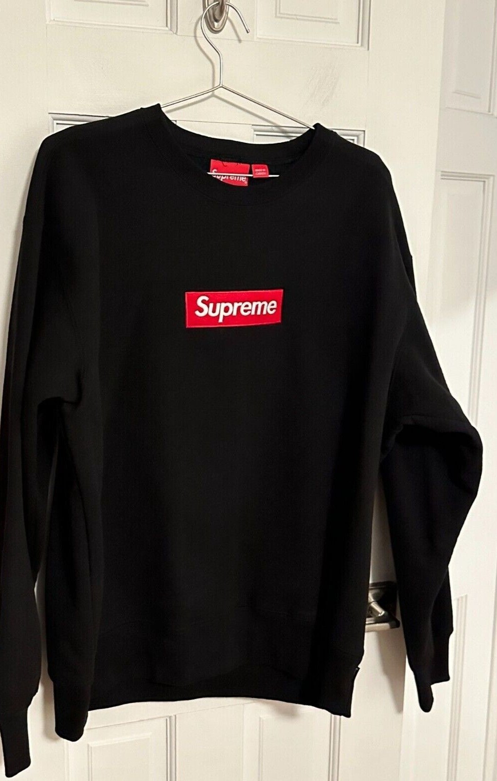 Supreme Box Logo Crewneck Sweatshirt Black FW22 - Large | eBay