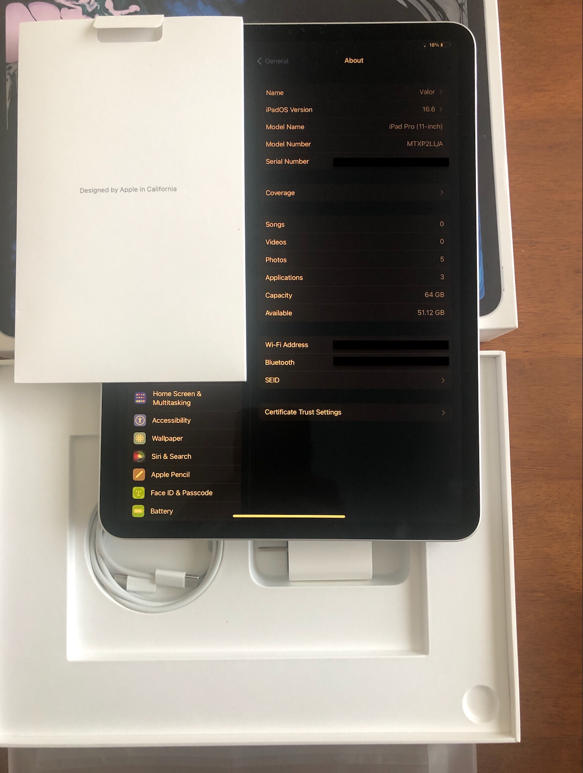 Apple iPad Pro 11 in, 64GB - Wi-Fi SILVER - MTXP2LL/A - amazing