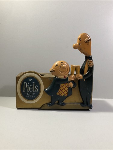 Vintage Piels Beer & Harry Cast Metal Caddy Straw Swizzle Stick