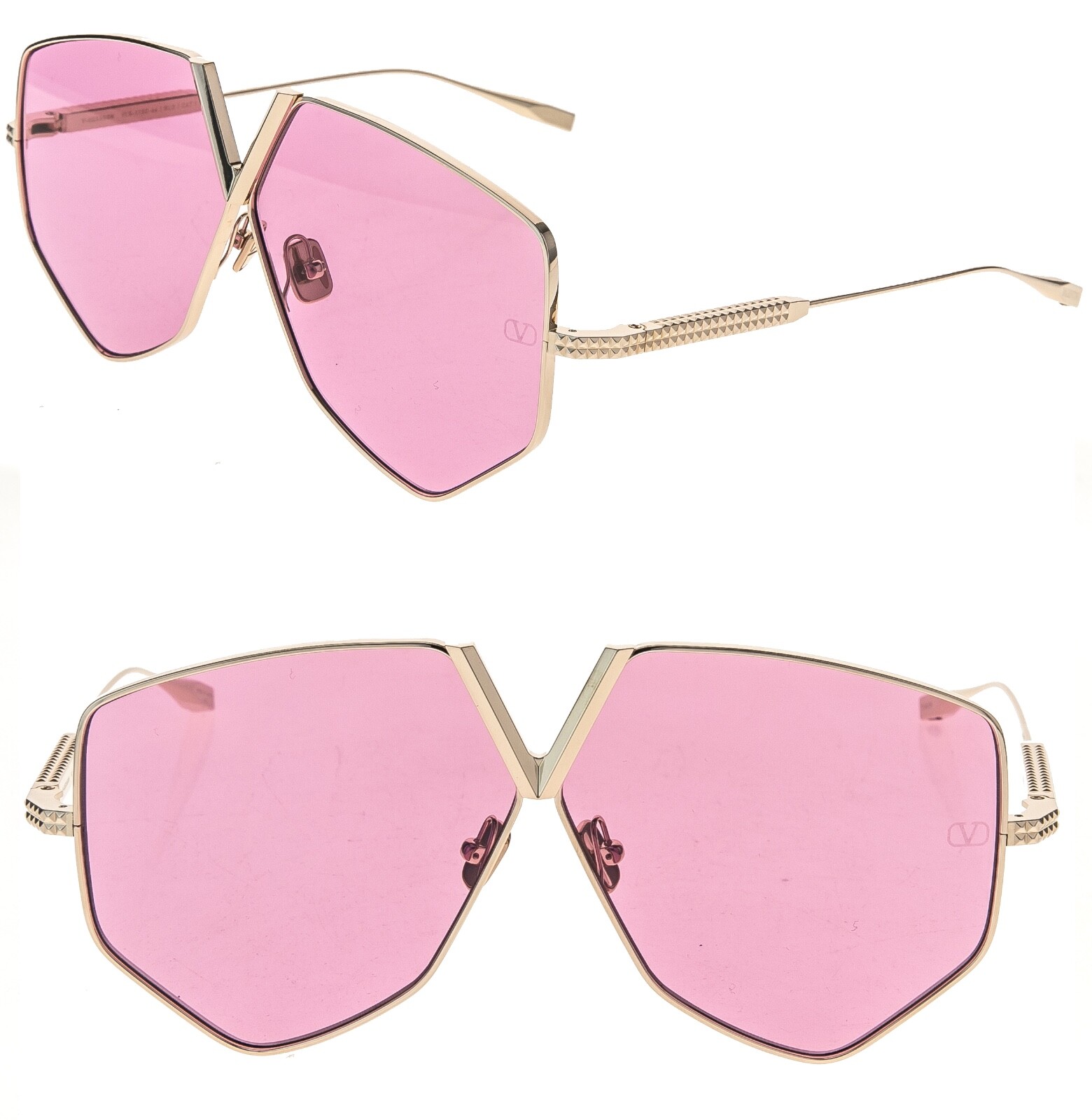 VALENTINO V HEXAGON VLS115 Gold Titanium Pink Mask VLS 115C Rock