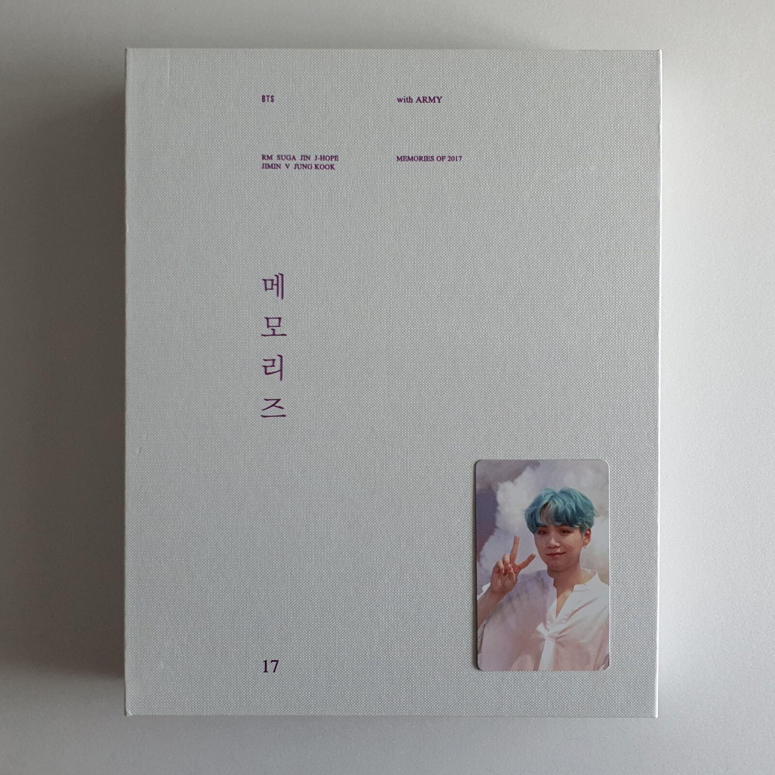BTS Official Memories Of 2017 DVD Full Package Suga Photocard 3-7
