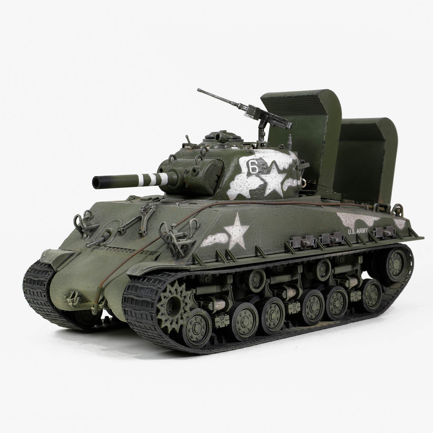 SHERMAN TANK M4E8 HVSS WITH DEEP WADING GEAR, 711TH TANK BATTALION