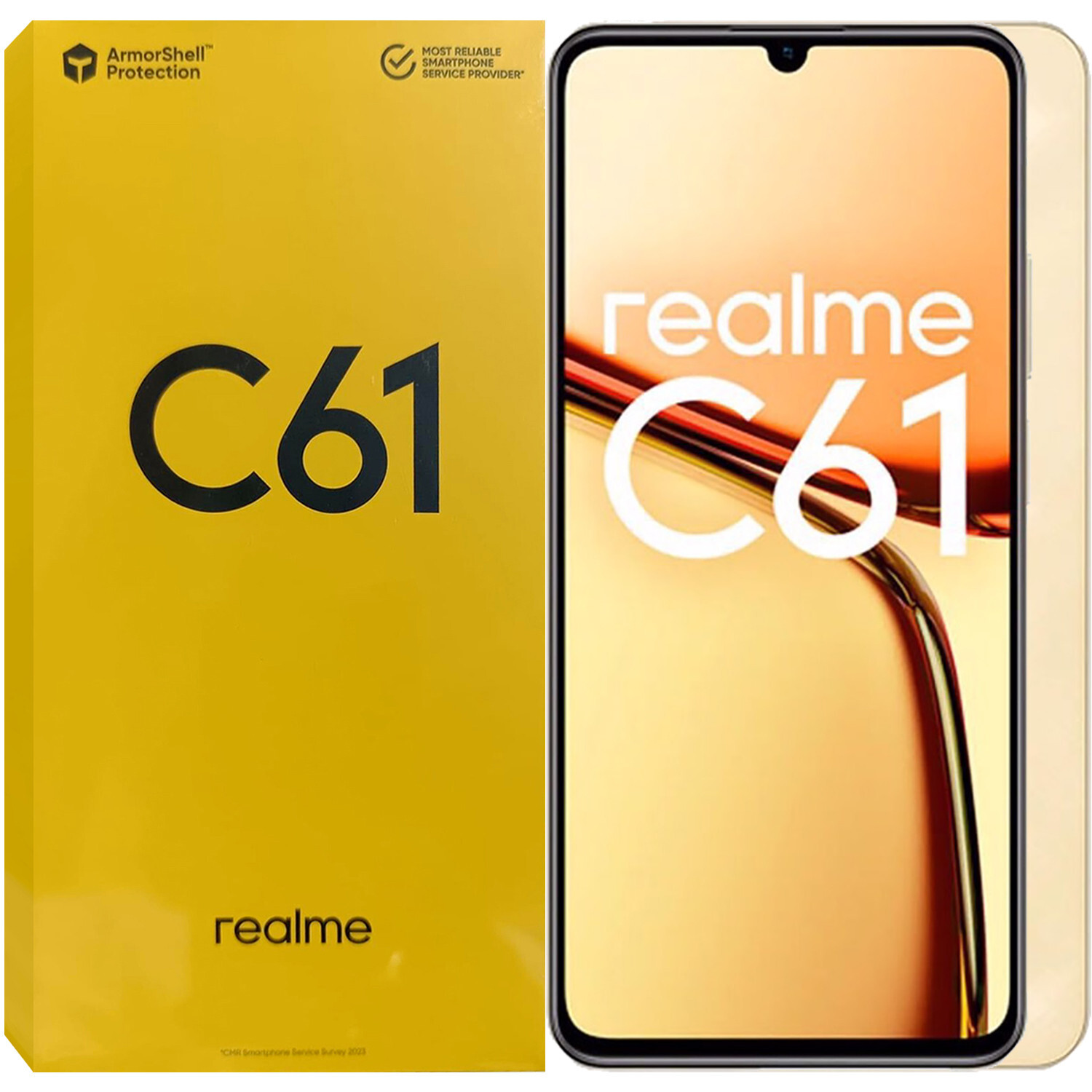 Realme C61 4G Sparkle Gold 256GB + 6GB Dual-SIM Factory Unlocked