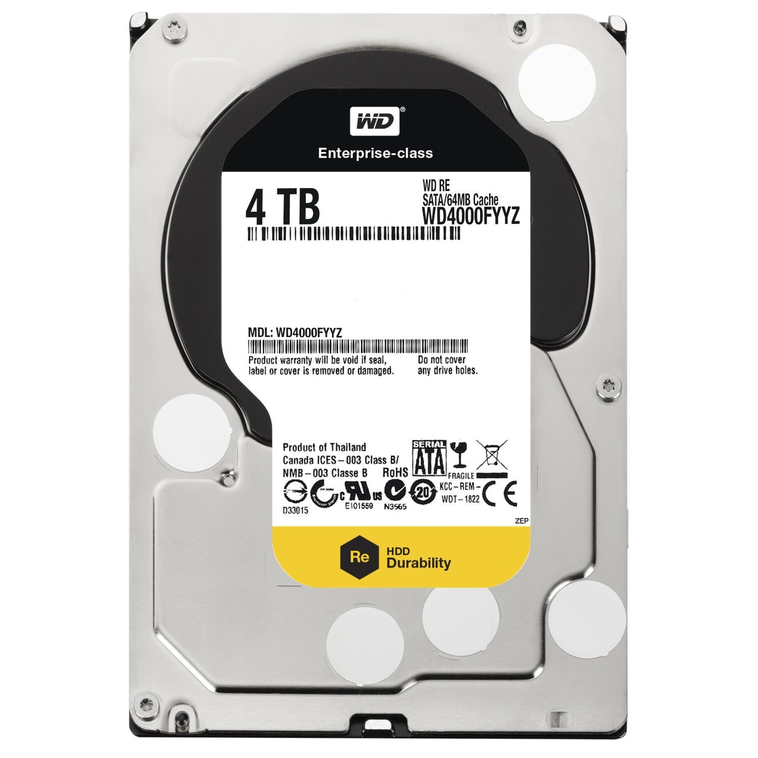 Western Digital WD4000FYYZ-01UL1B2 4TB SATA/64MB Cache 3.5