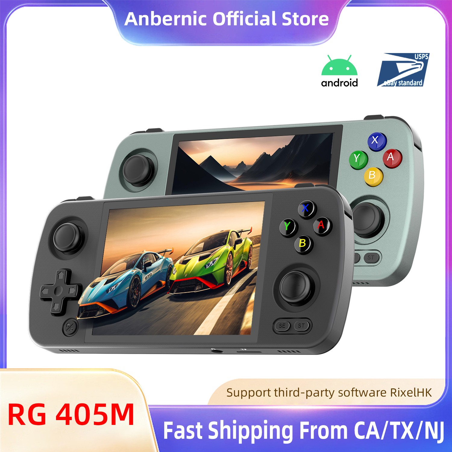 ANBERNIC RG405M Handheld Game Console 4'' IPS Touch Screen