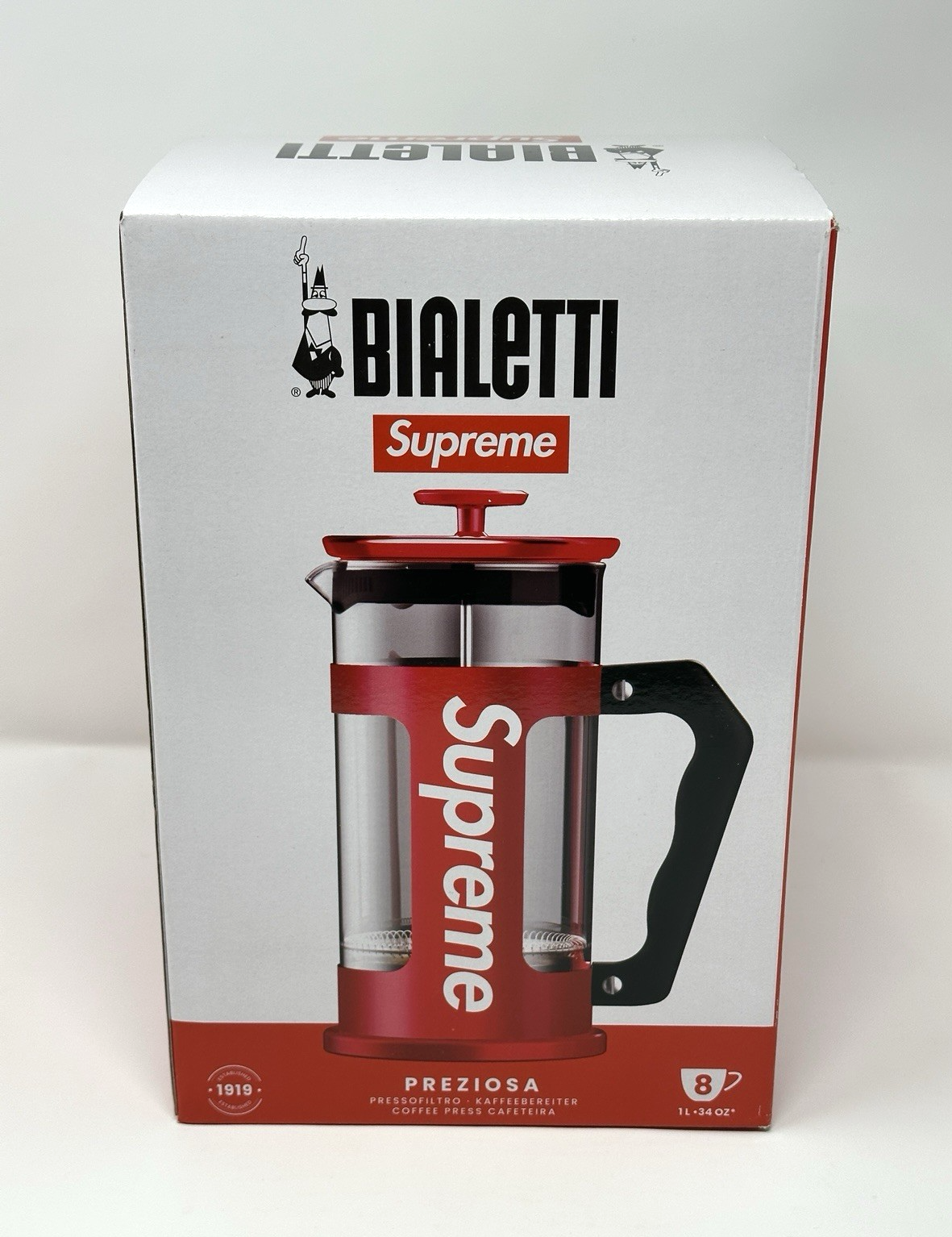 Supreme x Bialetti 8-Cup French Press SS24 Brand New Red | eBay