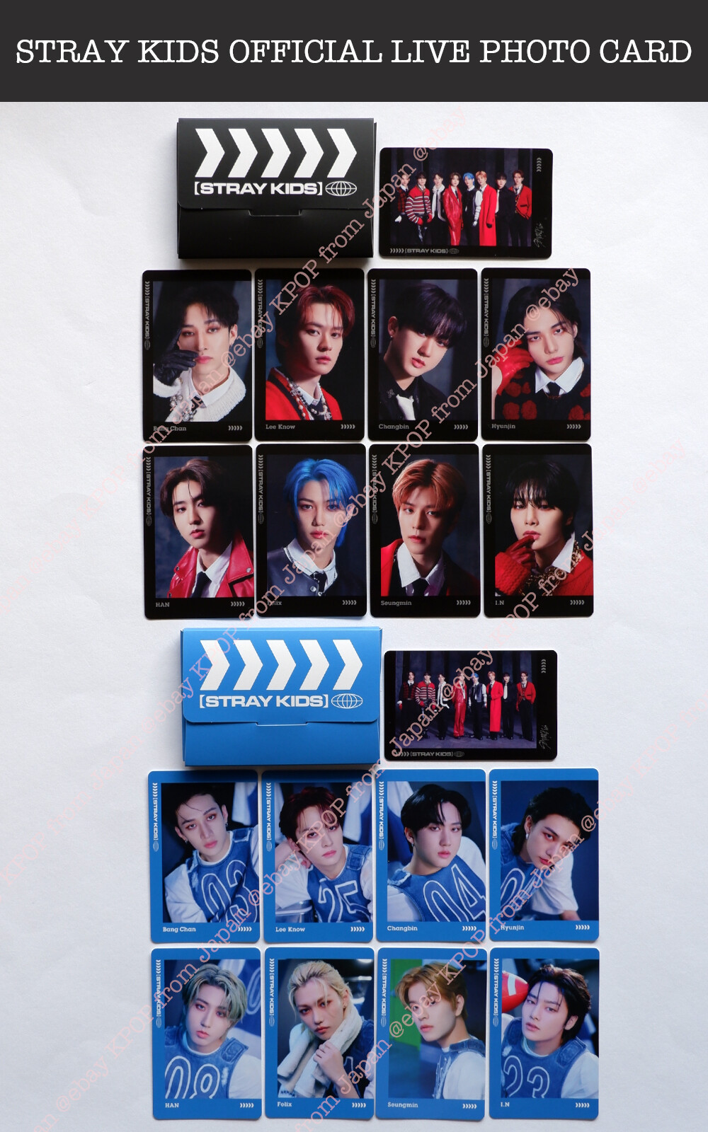 Stray kids Live Photo Japan Official Photocard set A + B social