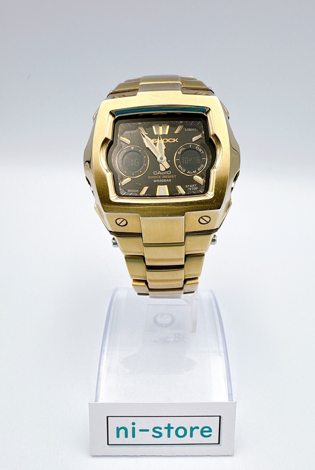 Casio G-Shock G-011 G-011BD Cube Gold Analog Digital Watch Vintage