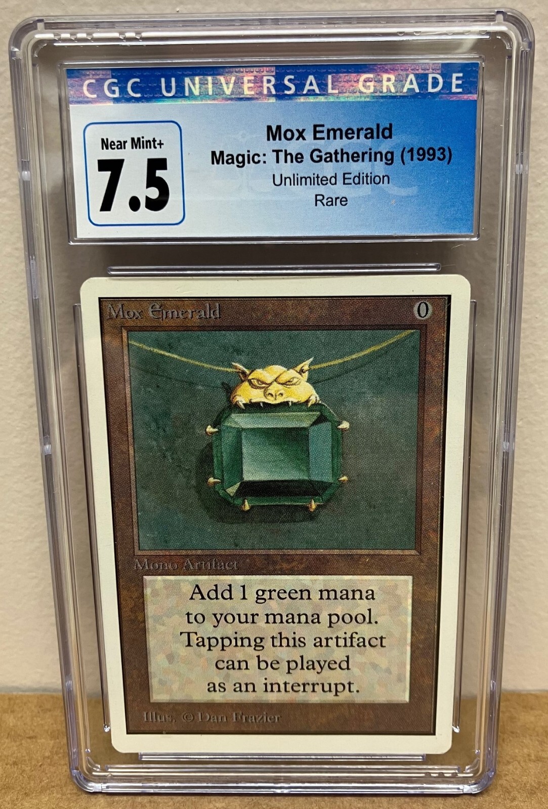 Mox Emerald Unlimited MtG CGC 7.5 1993 P9 | eBay