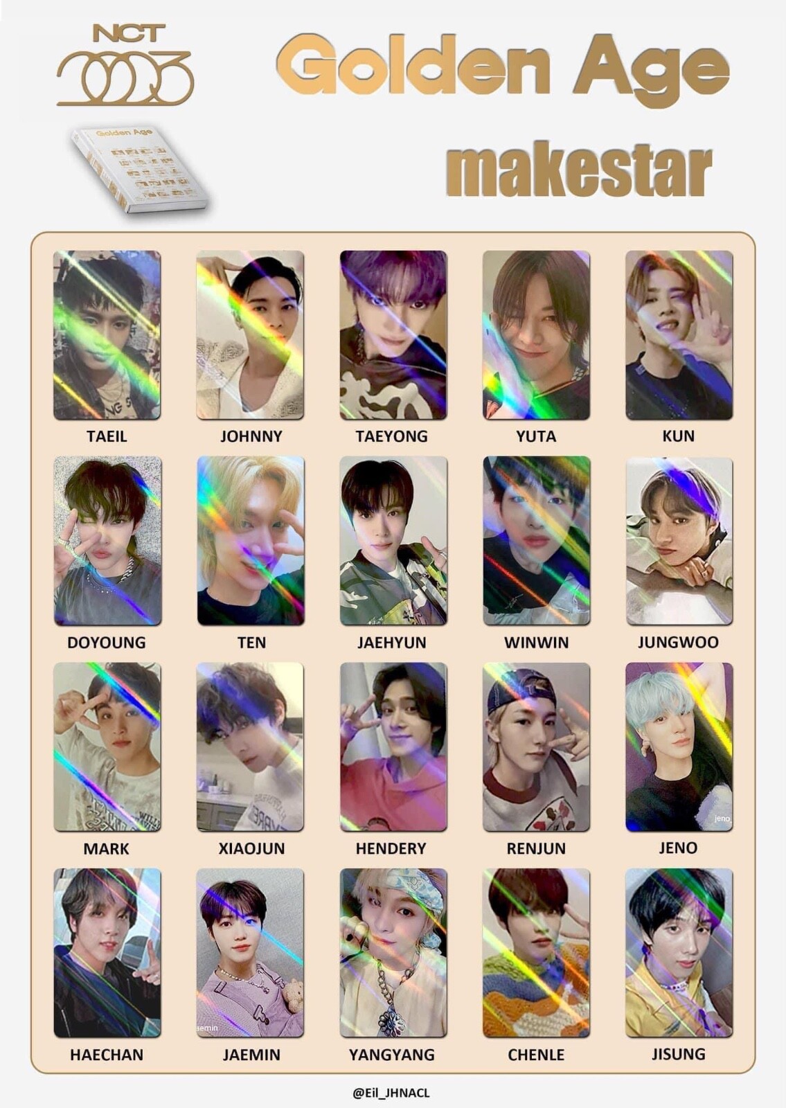 NCT 2023 Golden Age MAKESTAR OFFICIAL POB PHOTOCARD | eBay
