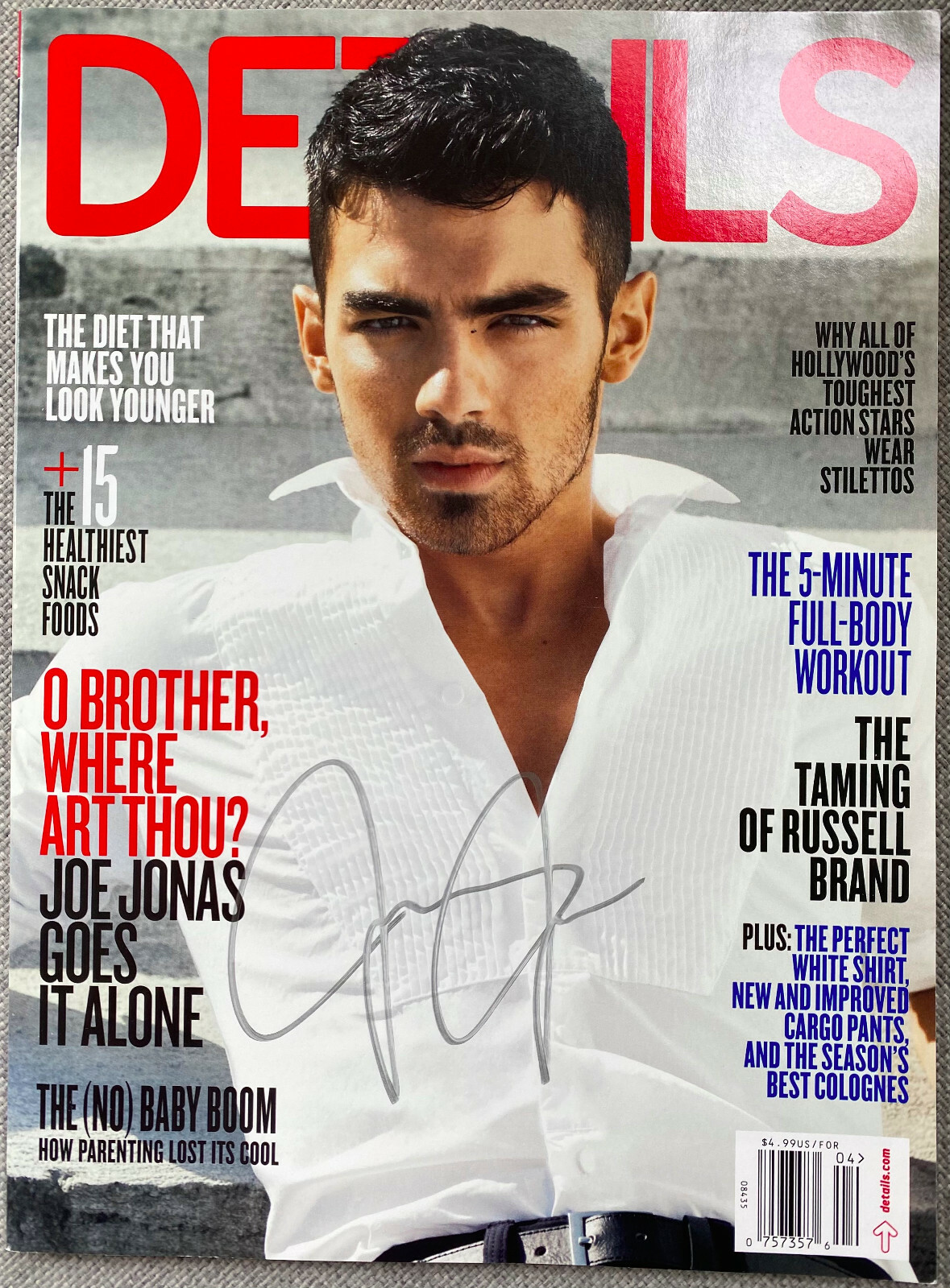 Joe Jonas Signed In Person DETAILS Magazine - Authentic, Jonas
