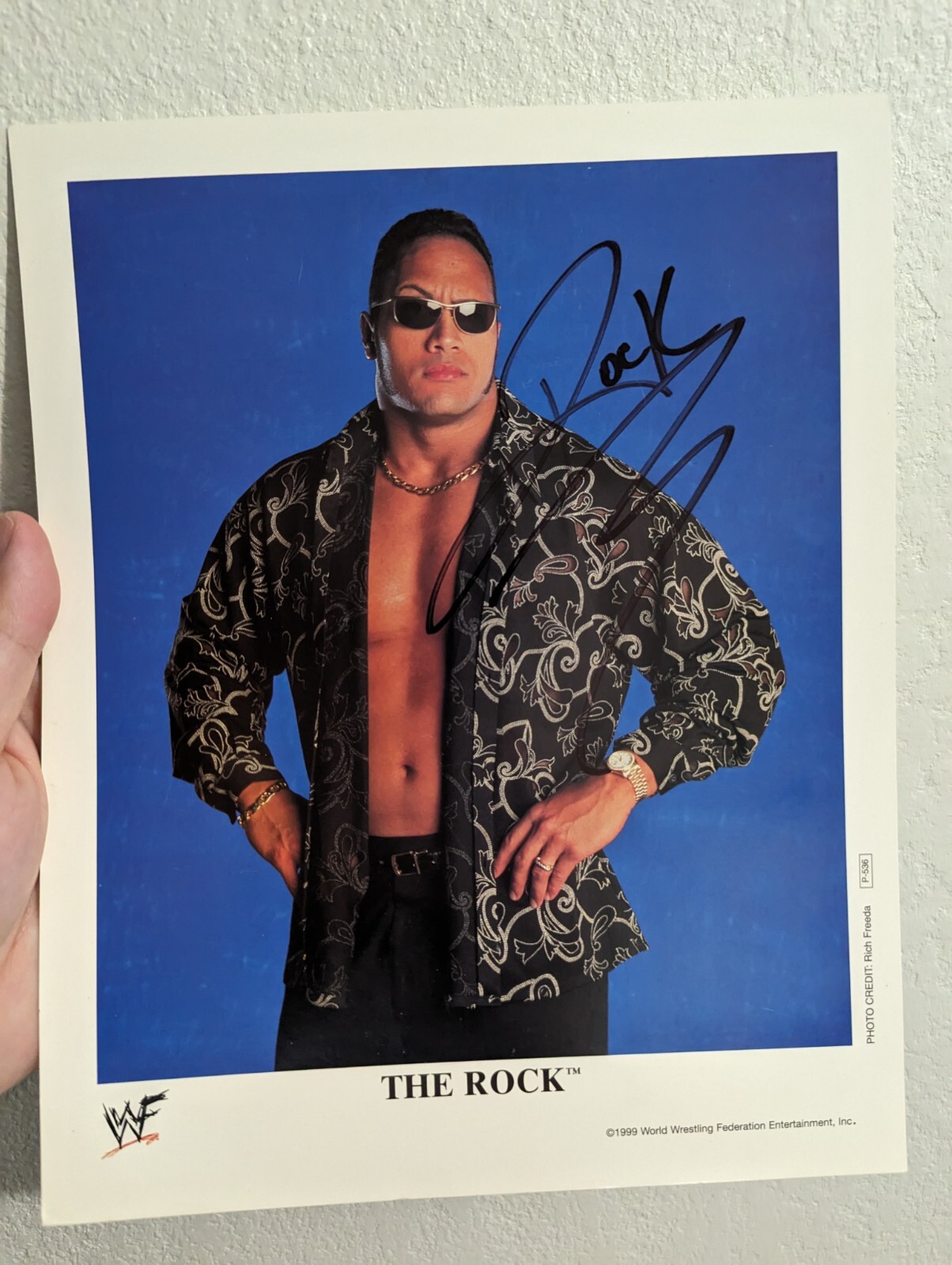 Dwayne Johnson The Rock Autograph Signed 8 x 10 Original Promo