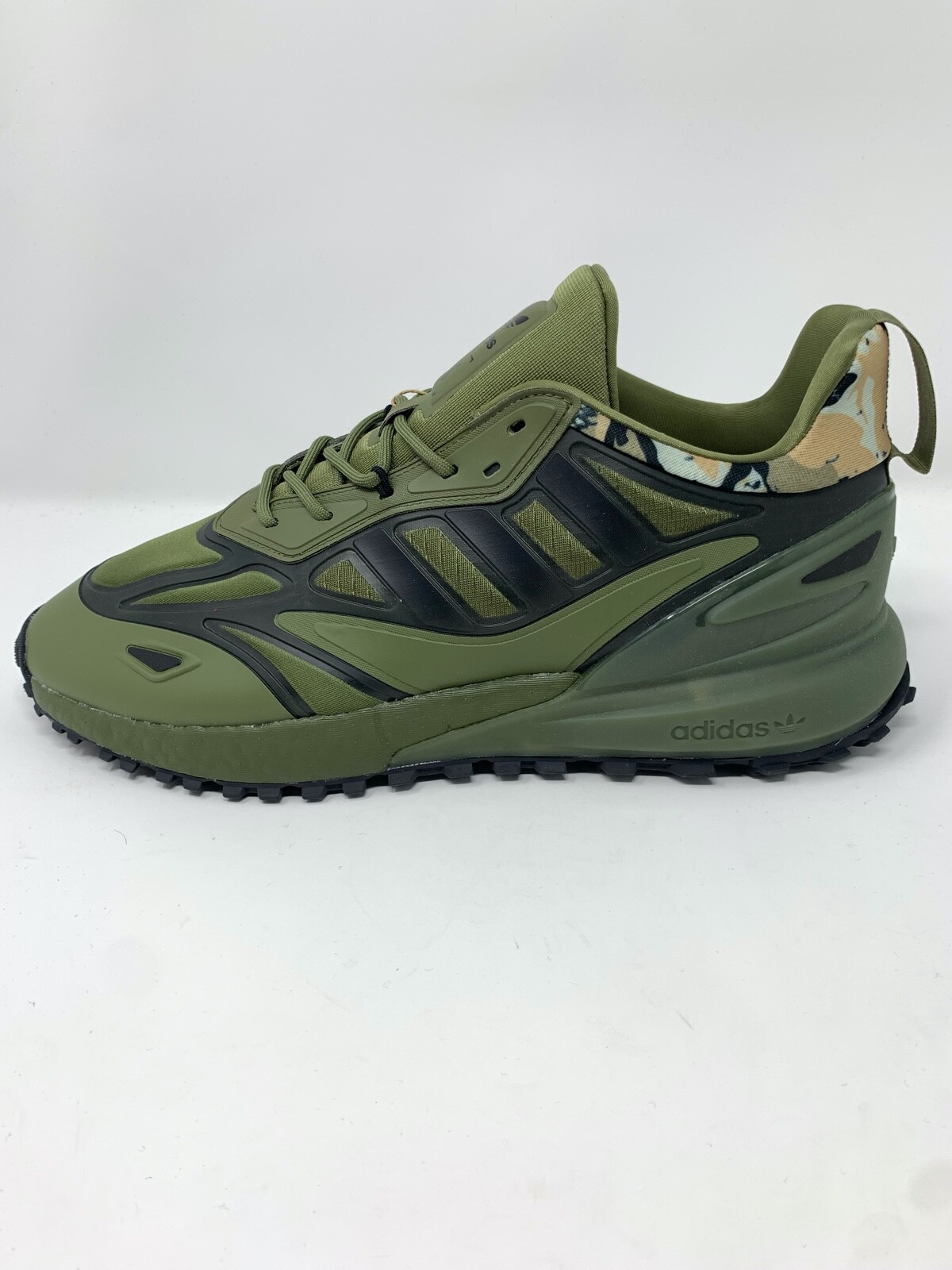 Adidas ZX 2K Boost 2.0 Trail Shoes Green Military Camo Shoes Mens