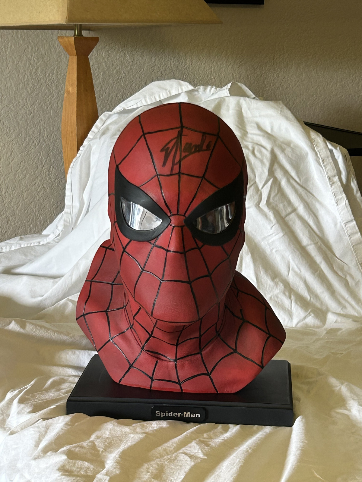 Signed by Stan Lee- 13 inch Spiderman Bust by Alex Ross and Mike