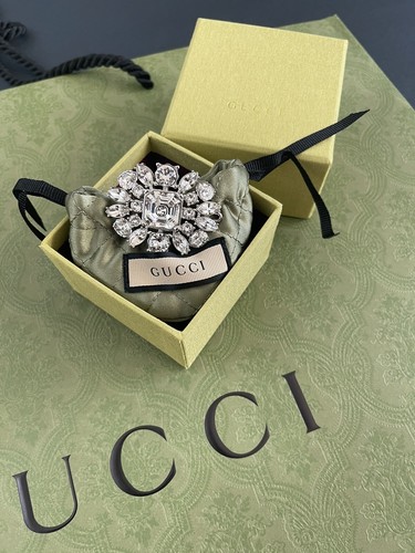 New GUCCI CRYSTAL INTERLOCKING G HAIR CLIP | eBay