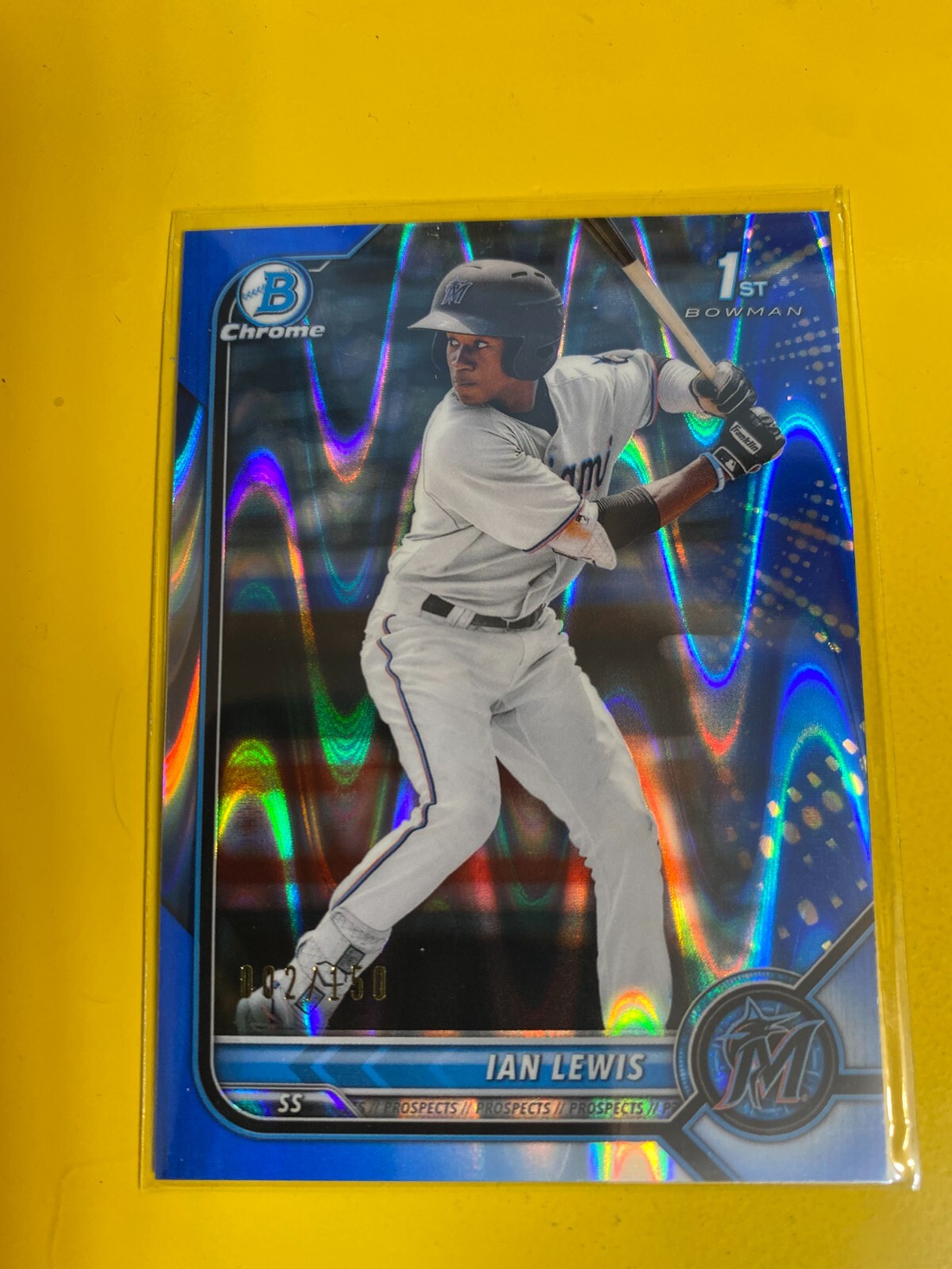 RS18184 2022 Bowman Chrome Blue RayWave Refractors #BCP96 Ian
