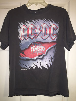 AC/DC Vintage T Shirt 90's Tour Concert 1990 The Razors Edge