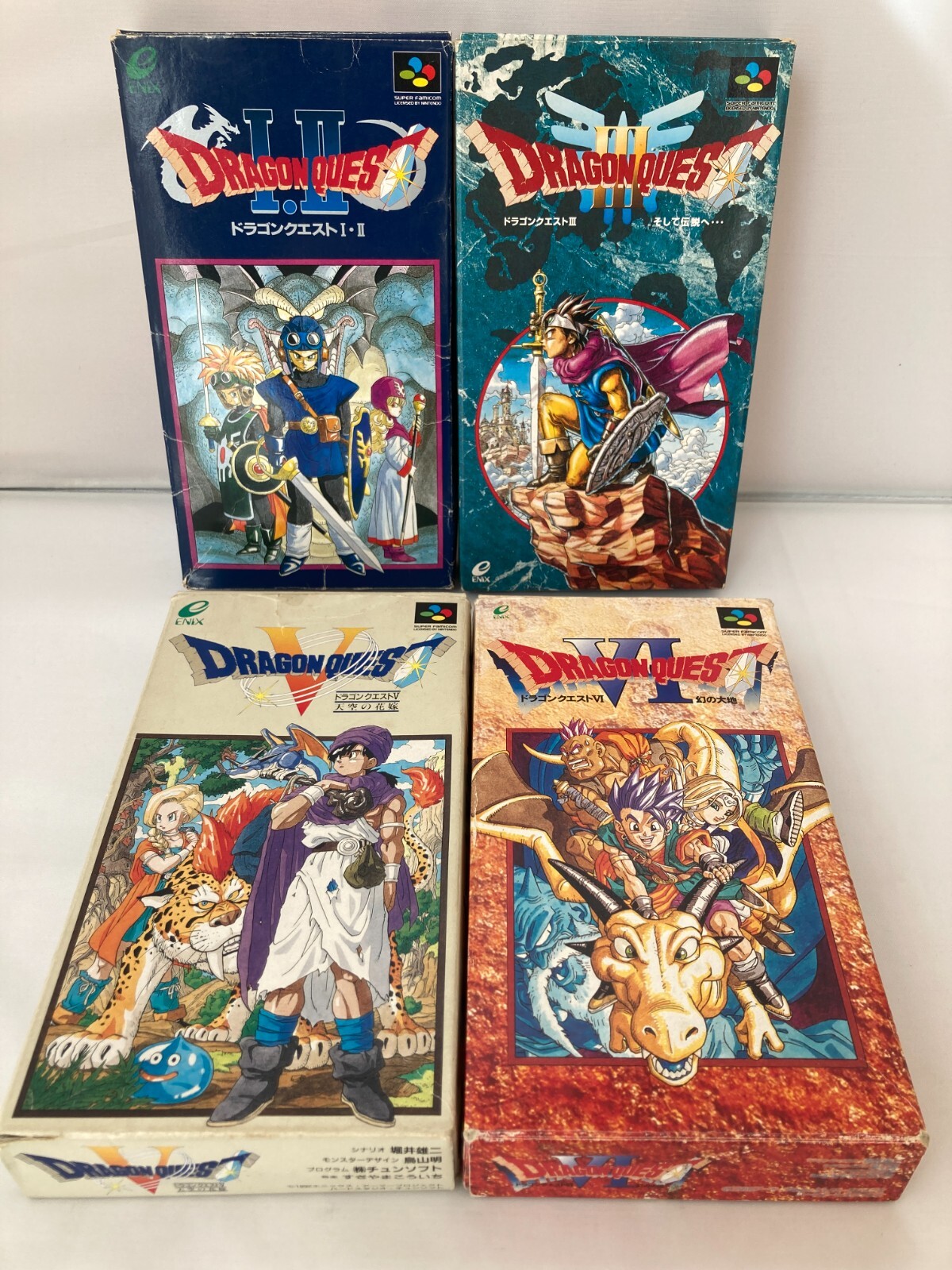 Dragon Quest 1-2 3 5 6 Warrior CIB SFC Super Famicom SNES NTSC-J