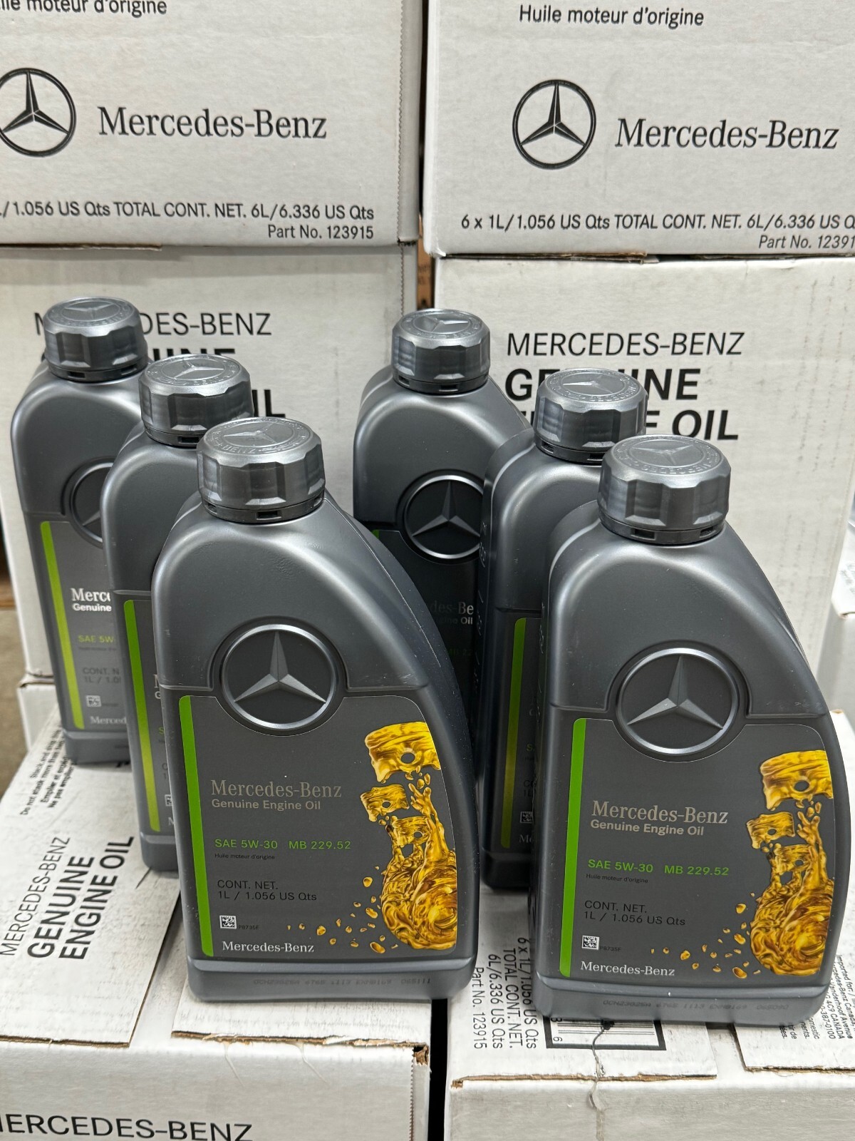 6L. Genuine Mercedes-Benz Engine Oil 5W-30 Synthetic 1.056 Quart