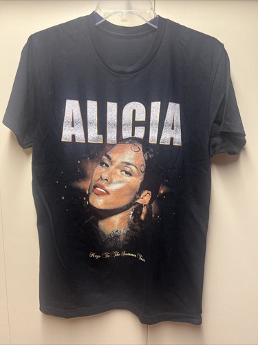 Alicia Keys “Keys To The Summer” Tour T-shirt Black Small NWOT 17