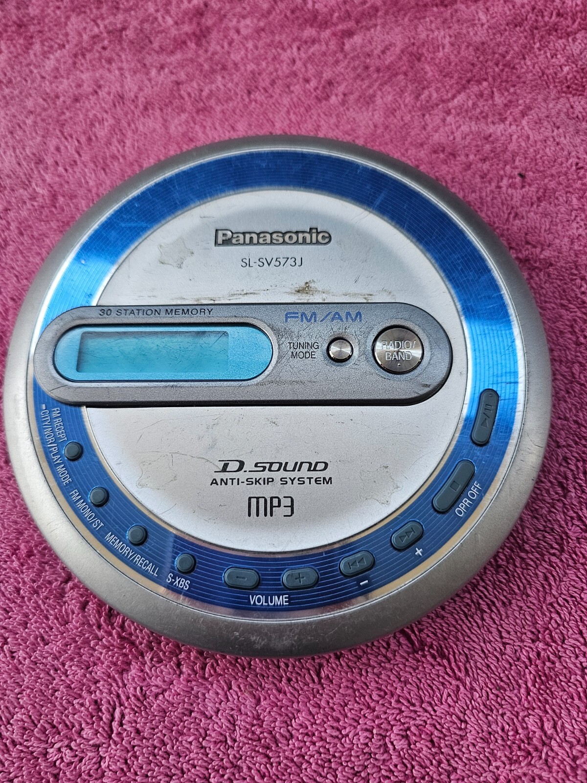 Panasonic SL-SV573J Portable AM/FM Radio CD/MP3 Player Discman