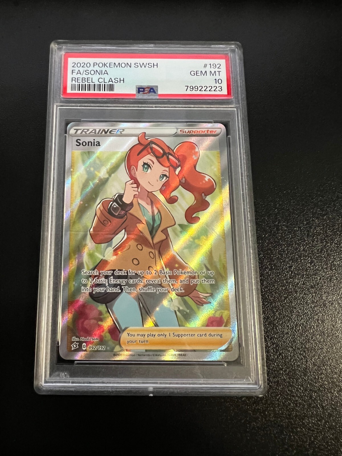 Pokémon Sonia 192/192 Rebel Clash Holo Full Art PSA 10 | eBay