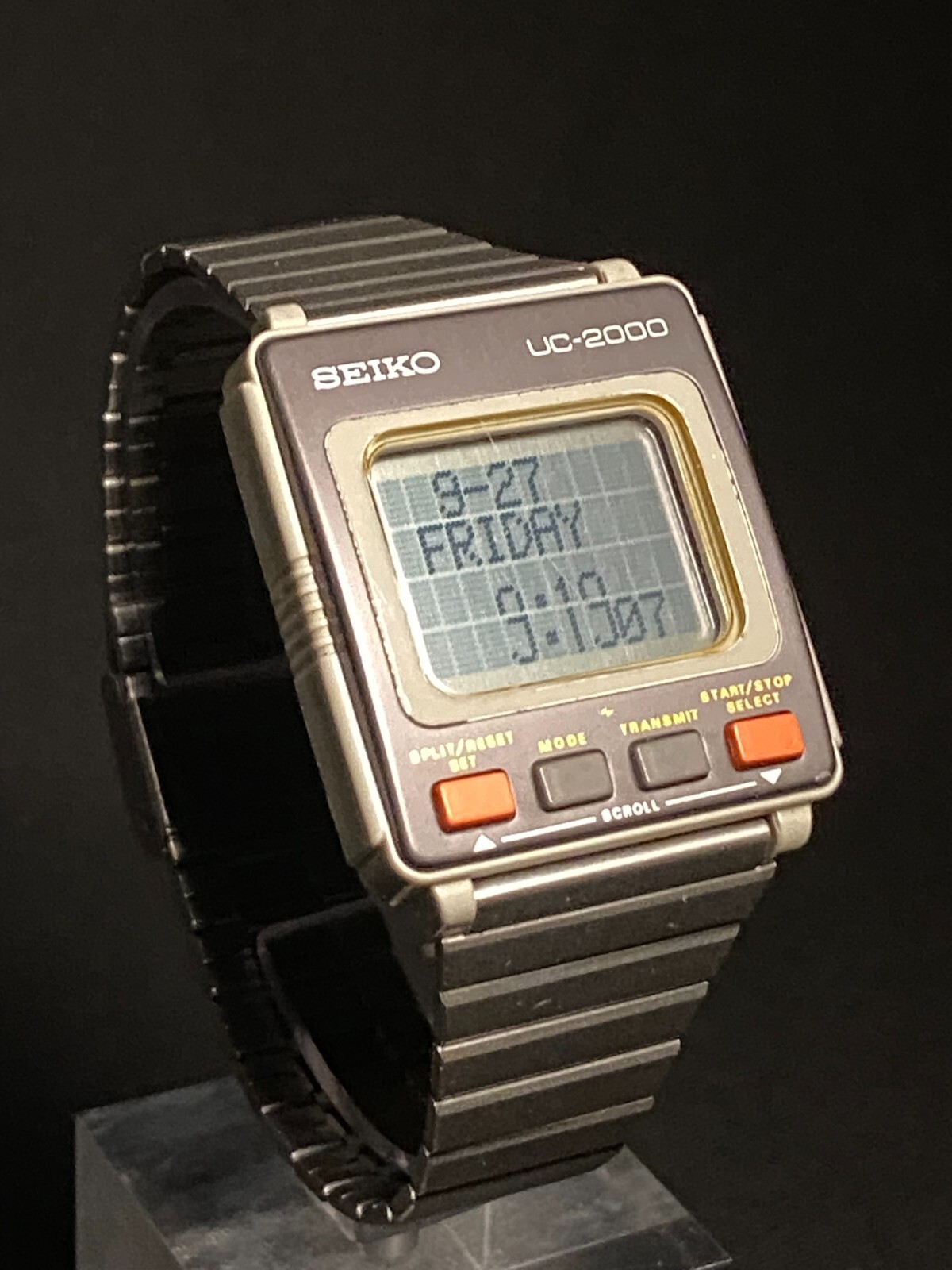 SEIKO Vintage UC-2000 UW01-0010 Digital QZ 1983 Rare watch Working
