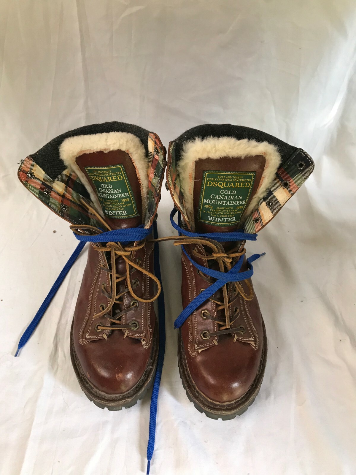 DSQUARED2 MEN'S VINTAGE MOUNTAIN BROWN BOOTS - SIZE EU 40 US 7 | eBay