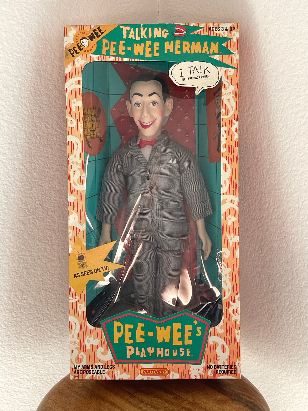 Matchbox Pee-Wee Herman Talking Doll Brand New In Box 611230210789