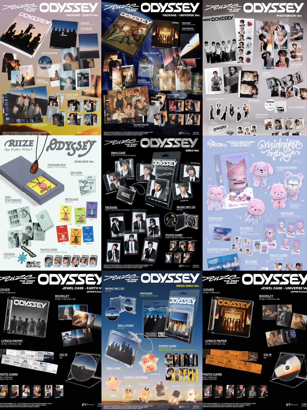 RIIZE THE 1ST ALBUM 'ODYSSEY' OFFICIAL ALBUM SEALED SMINI JEWEL