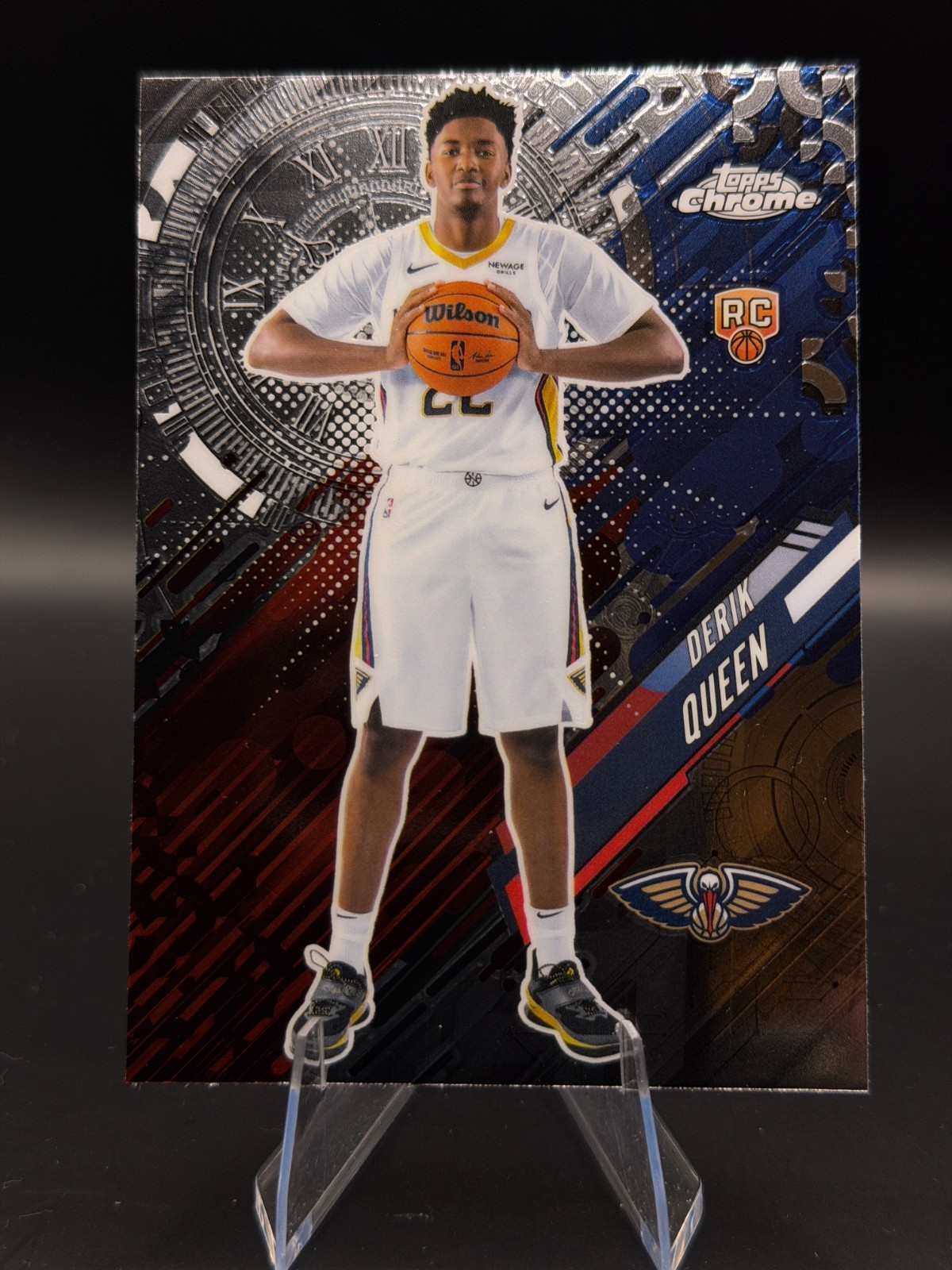 Derik Queen 2025-26 Topps Chrome Go Time RC Insert Pelicans GT-25