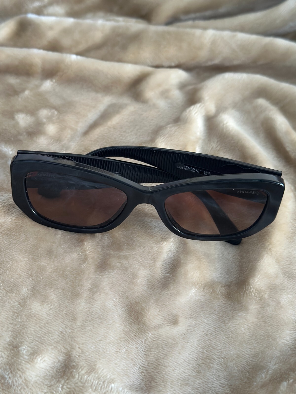 Chanel 5493-A C622/S5 Women's Black/Brown Gradient Sunglasses 55 x