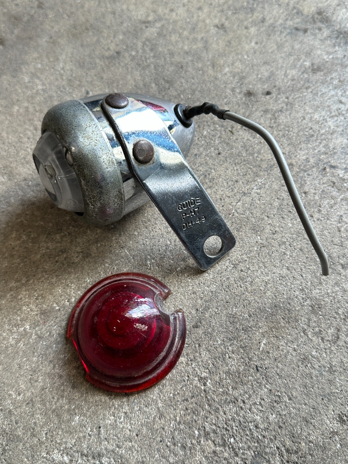 Harley Davidson GUIDE DH-49 P-H7 Side Mount Bullet Light With