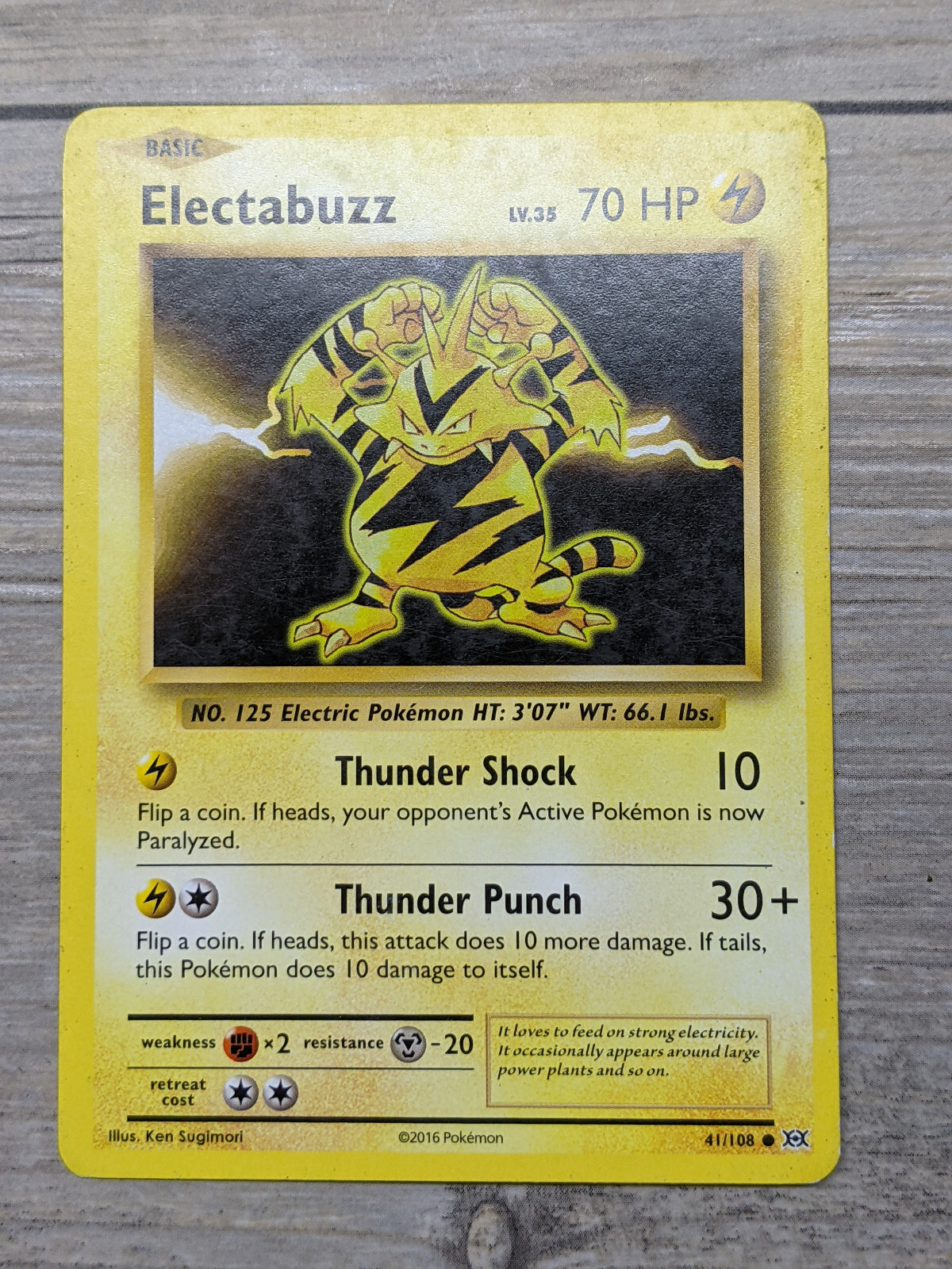2016 Electabuzz LV.35 41/108 - XY Evolutions - Ken Sugimori Art