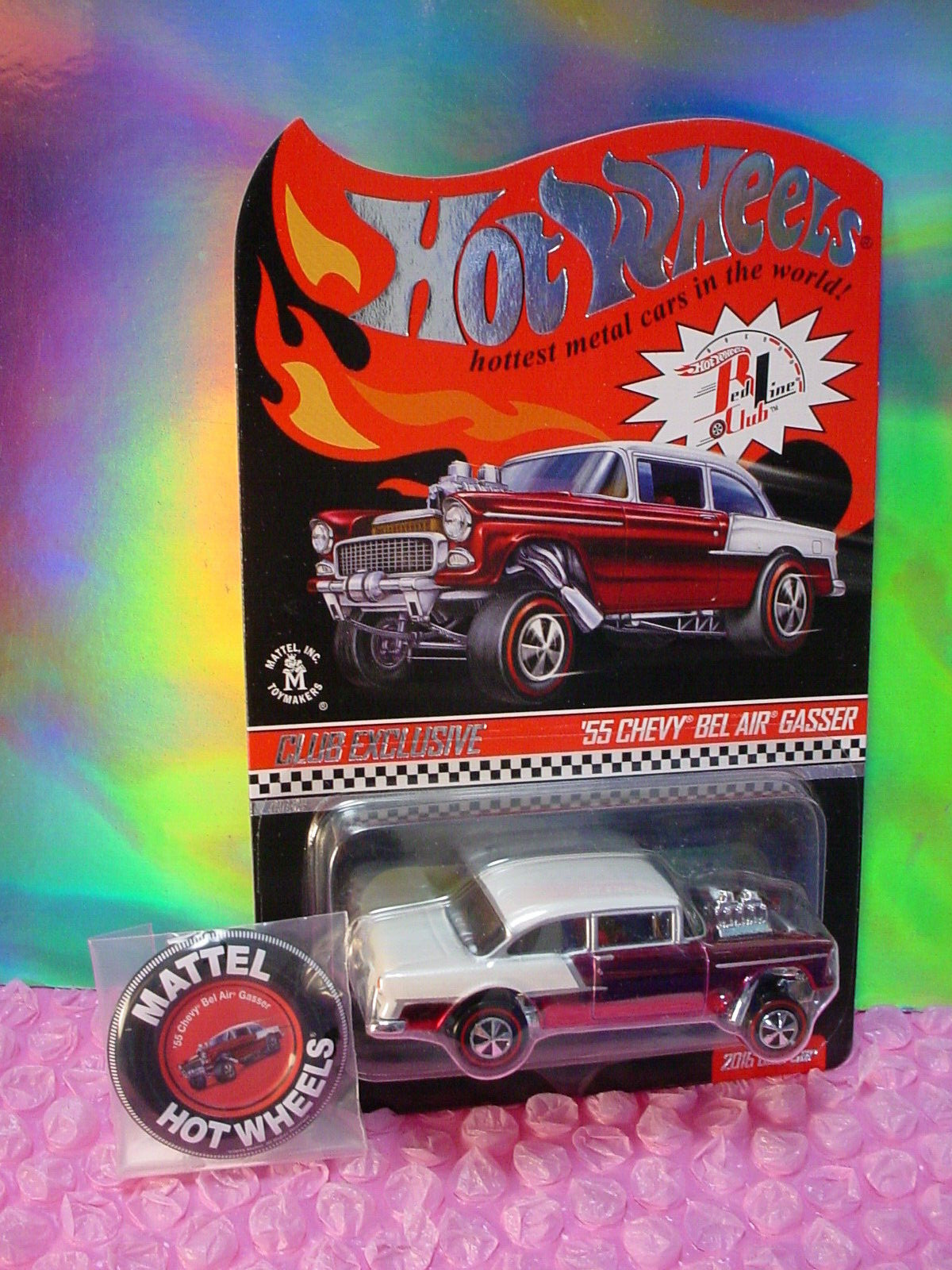 Hot Wheels RLC CLUB EXCLUSIVE '55 CHEVY BEL AIR GASSER☆red line