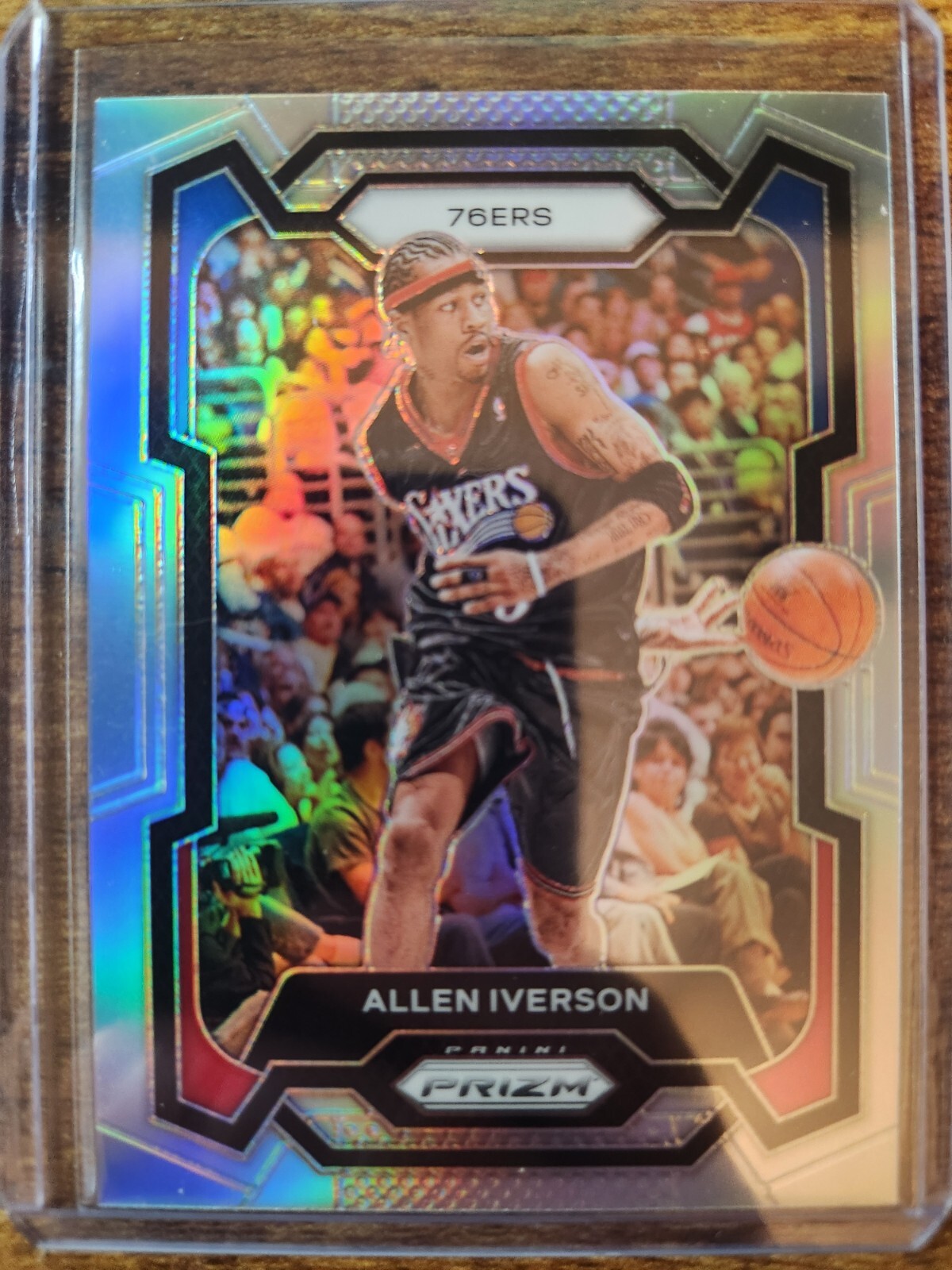 2023-24 Panini Prizm Allen Iverson Silver Holo Prizm SP #184