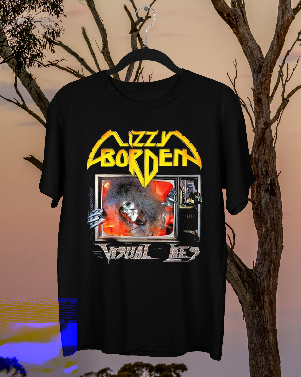 Vtg Lizzy Borden Band Short Sleeve Cotton Black S-5XL Unisex Shirt