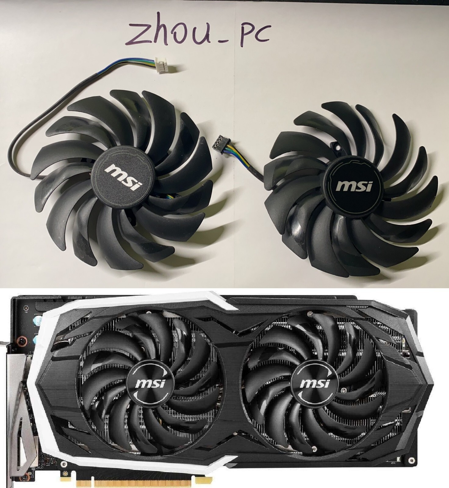 GPU Replacement Cooler Cooling Fan For MSI RTX 2070 RTX 2070 Super
