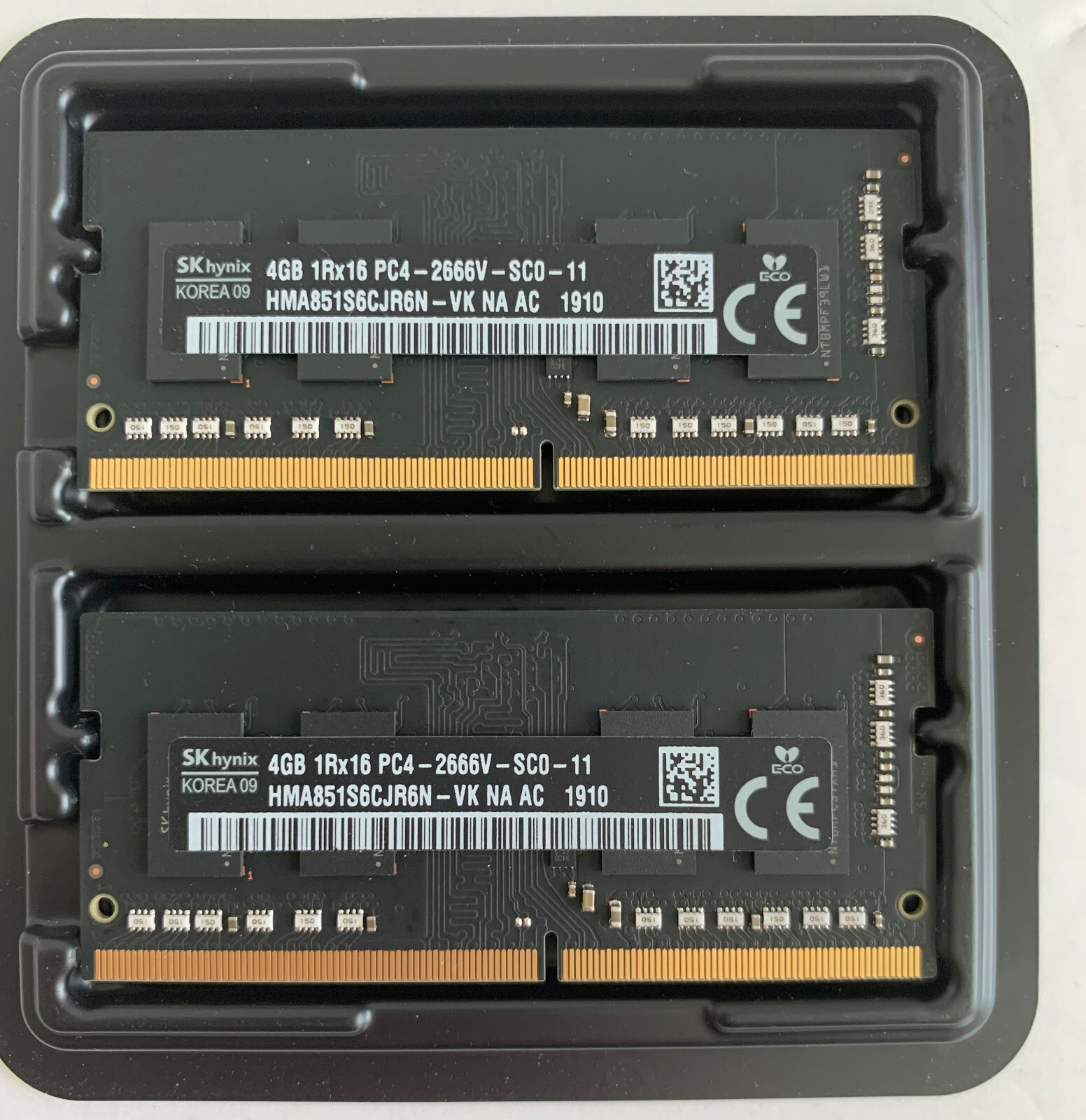 SK Hynix 8 GB RAM Memory (2x4GB) 1Rx16 PC4-2666V-SCO-11 | eBay