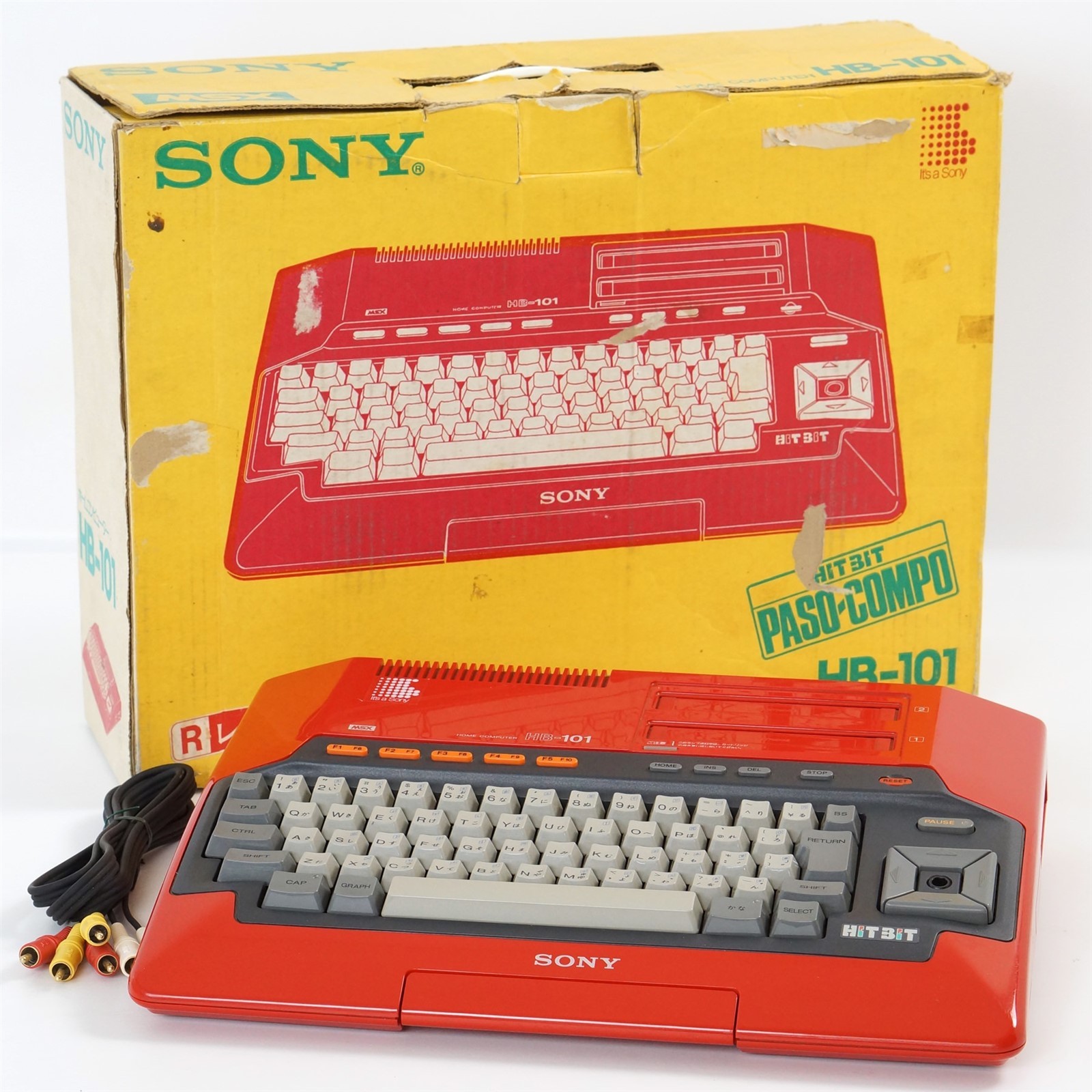 MSX SONY HIT BIT Home Computer HB-101 RED Boxed Tested JAPAN