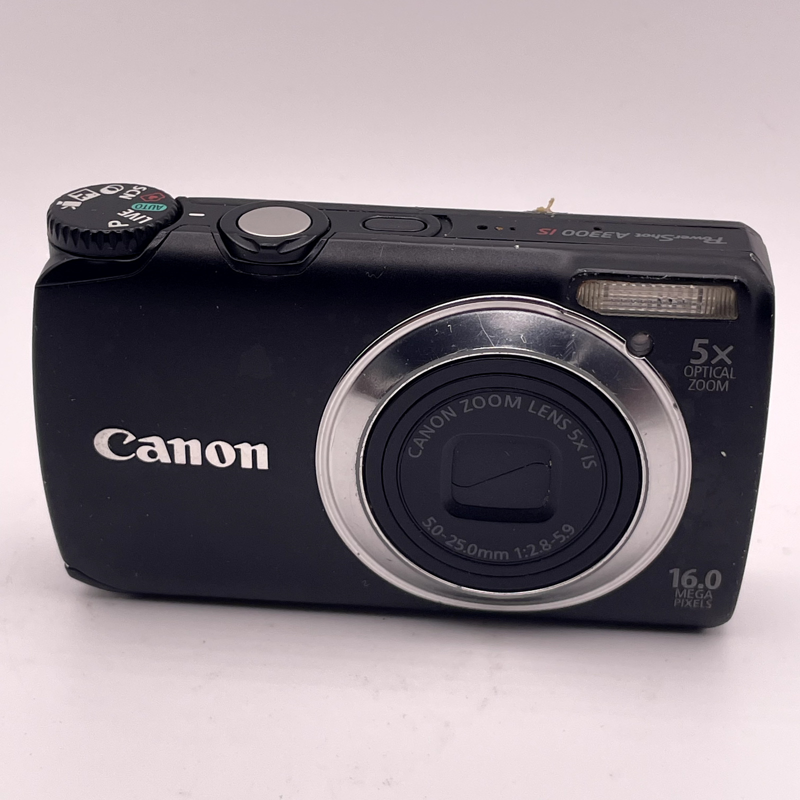 Canon PowerShot A3300 IS 16MP Digital Camera – Black – Damaged