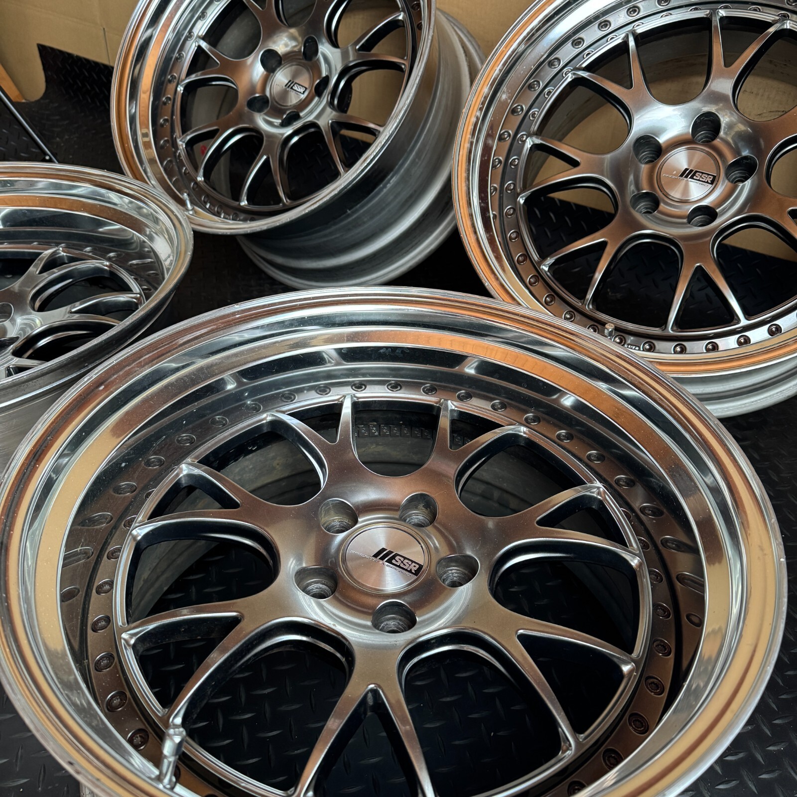 JDM Step Rim SSR Professor MS3 4Wheels no tires 19x10+11 SL 10+3