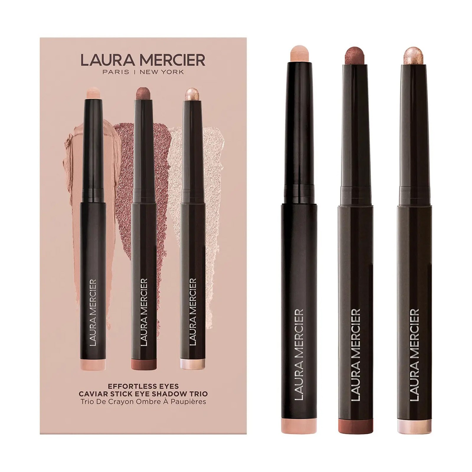 LAURA MERCIER EFFORTLESS EYES CAVIAR STICK EYE SHADOW TRIO 3